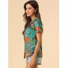 imageAllegra K Womens Hawaiian Shirts Floral Top Printed Short Sleeve Button Down Shirt Summer Tropical TopsBlack