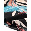 imageAllegra K Womens Hawaiian Shirts Floral Top Printed Short Sleeve Button Down Shirt Summer Tropical TopsBlacks