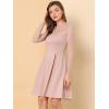 imageAllegra K Womens Heart Mesh Sheer Long Sleeve Gothic Cocktail Wedding Guest Skater Party Short DressPink