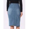 imageAllegra K Womens Jean Skirts Split Casual High Waist Bodycon Denim Pencil SkirtLight Blue