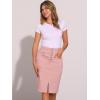 imageAllegra K Womens Jean Skirts Split Casual High Waist Bodycon Denim Pencil SkirtPink