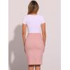 imageAllegra K Womens Jean Skirts Split Casual High Waist Bodycon Denim Pencil SkirtPink