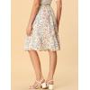 imageAllegra K Womens Knee Length Skirt Floral Elastic Waist Flowy Tiered ALine Ruffle SkirtWhite