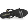 imageAllegra K Womens Low Wedges Clear Heel SandalsBlack