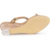 imageAllegra K Womens Low Wedges Clear Heel SandalsNude