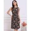 imageAllegra K Womens Midi Floral Dresses Summer Casual Wedding Guest Sleeveless DressBlack Red