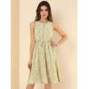 imageAllegra K Womens Midi Floral Dresses Summer Casual Wedding Guest Sleeveless DressLight Yellow