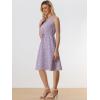 imageAllegra K Womens Midi Floral Dresses Summer Casual Wedding Guest Sleeveless DressPurple
