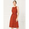 imageAllegra K Womens Midi Floral Dresses Summer Casual Wedding Guest Sleeveless DressRed