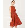 imageAllegra K Womens Midi Floral Dresses Summer Casual Wedding Guest Sleeveless DressRed