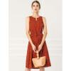imageAllegra K Womens Midi Floral Dresses Summer Casual Wedding Guest Sleeveless DressRed