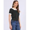 imageAllegra K Womens Peter Pan Collar Shirt Vintage 1950s Polka Dots BlouseBlack White