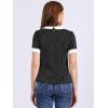 imageAllegra K Womens Peter Pan Collar Shirt Vintage 1950s Polka Dots BlouseBlack White