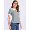 imageAllegra K Womens Peter Pan Collar Shirt Vintage 1950s Polka Dots BlouseGrey