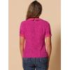 imageAllegra K Womens Peter Pan Collar Shirt Vintage 1950s Polka Dots BlouseHot Pink
