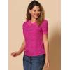 imageAllegra K Womens Peter Pan Collar Shirt Vintage 1950s Polka Dots BlouseHot Pink