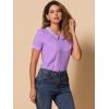 imageAllegra K Womens Peter Pan Collar Shirt Vintage 1950s Polka Dots BlouseLight Purple