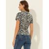 imageAllegra K Womens Peter Pan Collar Shirts Button Front Vintage Floral Blouse TopBlack