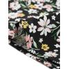 imageAllegra K Womens Peter Pan Collar Shirts Button Front Vintage Floral Blouse TopBlack