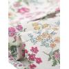 imageAllegra K Womens Peter Pan Collar Shirts Button Front Vintage Floral Blouse TopCream White