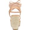 imageAllegra K Womens Platform Strappy Slingback Flip Flops Wedge SandalsNude