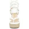 imageAllegra K Womens Platform Strappy Slingback Flip Flops Wedge SandalsWhite