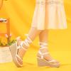 imageAllegra K Womens Platform Strappy Slingback Flip Flops Wedge SandalsWhite