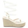 imageAllegra K Womens Platform Strappy Slingback Flip Flops Wedge SandalsWhite