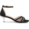 imageAllegra K Womens Rhinestone Mesh Kitten Heels SandalsBlack