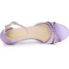 imageAllegra K Womens Rhinestone Mesh Kitten Heels SandalsPurple