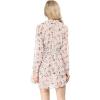 imageAllegra K Womens Ruffled Floral Smocked Waist Layered Tiered Chiffon DressPink