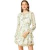 imageAllegra K Womens Ruffled Floral Smocked Waist Layered Tiered Chiffon DressWhite