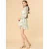 imageAllegra K Womens Ruffled Floral Smocked Waist Layered Tiered Chiffon DressWhite