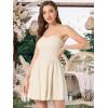imageAllegra K Womens Sexy Strapless Party Dress Sweetheart Neck Off Shoulder Sleeveless Halloween Mini DressApricot