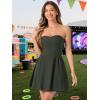 imageAllegra K Womens Sexy Strapless Party Dress Sweetheart Neck Off Shoulder Sleeveless Halloween Mini DressArmy Green