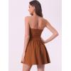 imageAllegra K Womens Sexy Strapless Party Dress Sweetheart Neck Off Shoulder Sleeveless Halloween Mini DressBrown