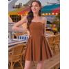 imageAllegra K Womens Sexy Strapless Party Dress Sweetheart Neck Off Shoulder Sleeveless Halloween Mini DressBrown