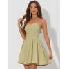 imageAllegra K Womens Sexy Strapless Party Dress Sweetheart Neck Off Shoulder Sleeveless Halloween Mini DressCamel