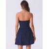 imageAllegra K Womens Sexy Strapless Party Dress Sweetheart Neck Off Shoulder Sleeveless Halloween Mini DressDark Blue