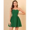 imageAllegra K Womens Sexy Strapless Party Dress Sweetheart Neck Off Shoulder Sleeveless Halloween Mini DressGreen