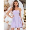 imageAllegra K Womens Sexy Strapless Party Dress Sweetheart Neck Off Shoulder Sleeveless Halloween Mini DressLight Purple