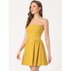 imageAllegra K Womens Sexy Strapless Party Dress Sweetheart Neck Off Shoulder Sleeveless Halloween Mini DressMustard