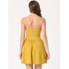 imageAllegra K Womens Sexy Strapless Party Dress Sweetheart Neck Off Shoulder Sleeveless Halloween Mini DressMustard