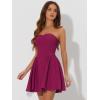 imageAllegra K Womens Sexy Strapless Party Dress Sweetheart Neck Off Shoulder Sleeveless Halloween Mini DressPurple Red