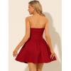imageAllegra K Womens Sexy Strapless Party Dress Sweetheart Neck Off Shoulder Sleeveless Halloween Mini DressRed