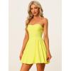 imageAllegra K Womens Sexy Strapless Party Dress Sweetheart Neck Off Shoulder Sleeveless Halloween Mini DressYellow
