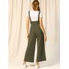 imageAllegra K Womens Wide Leg Overalls Loose Fit Belted High Waist Suspenders JumpsuitsArmy Green
