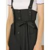 imageAllegra K Womens Wide Leg Overalls Loose Fit Belted High Waist Suspenders JumpsuitsBlack