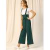 imageAllegra K Womens Wide Leg Overalls Loose Fit Belted High Waist Suspenders JumpsuitsDark Green