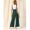 imageAllegra K Womens Wide Leg Overalls Loose Fit Belted High Waist Suspenders JumpsuitsDark Green